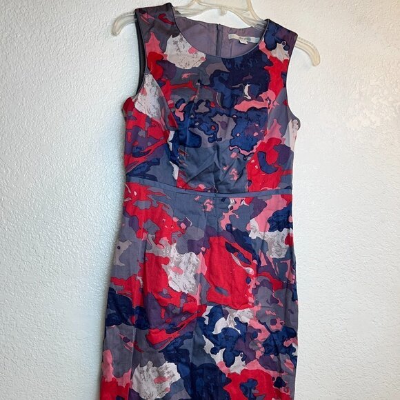 Boden Sleeveless Sheath Dress Abstract Print Career Work Party - Picture 1 of 8